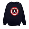 Miniatyrbild 1 av 3: Marvel Pojkar Avengers Captain America Sweatshirt med repad sköld