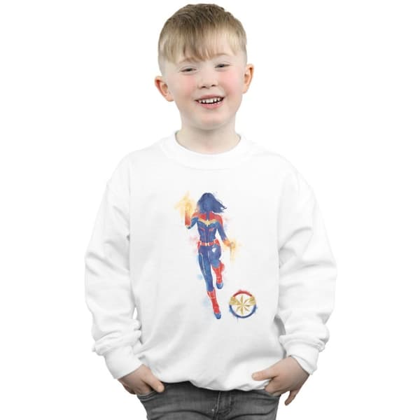 Marvel Pojkar Avengers Endgame - målad tröja med Captain Marvel