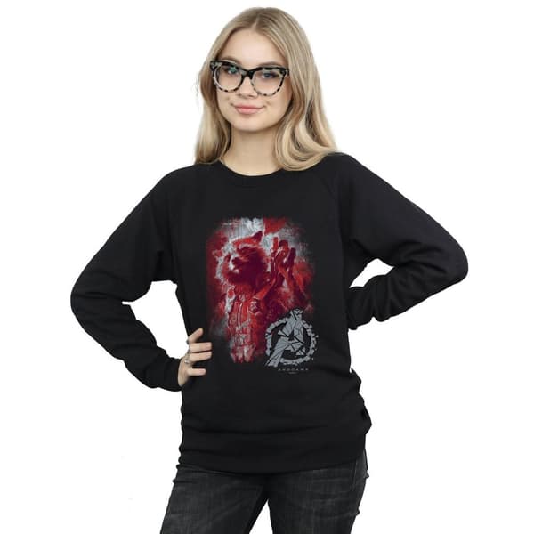 Marvel Dam/Tjej Avengers Endgame Rocket Borstad Sweatshirt