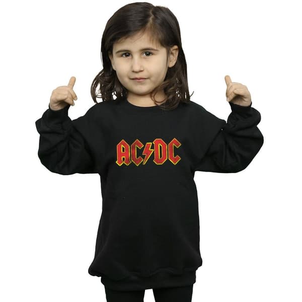 AC/DC Girls Distressed Red Logo Sweatshirt