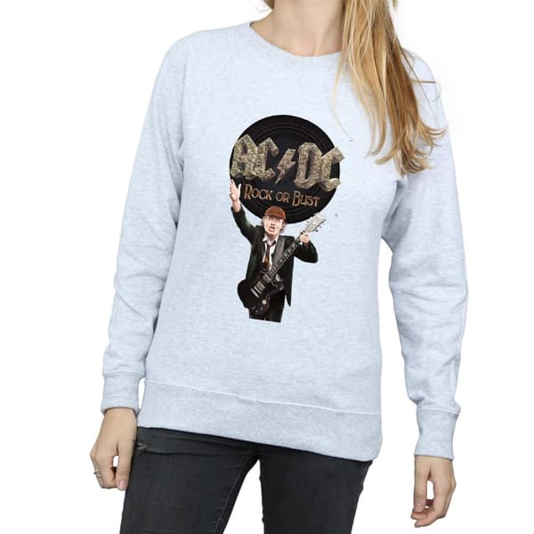 AC/DC Womens/Ladies Rock Or Bust Angus Young Sweatshirt