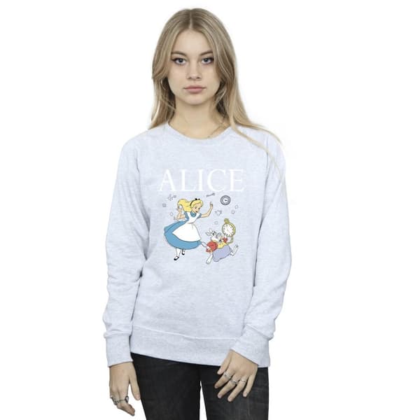 Disney Womens/Ladies Alice In Wonderland Follow The Rabbit Sweatshirt