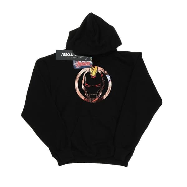 Marvel Mens Iron Man Montage Symbol Hoodie