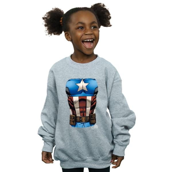 Marvel Sweatshirt med bröstsprängning från Captain America för flickor