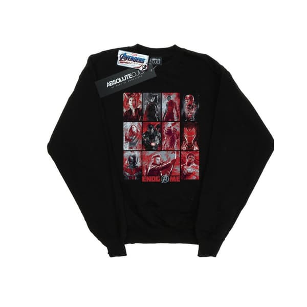 Marvel Pojkar Avengers Endgame Sweatshirt med borstade paneler Black 7-8 Years