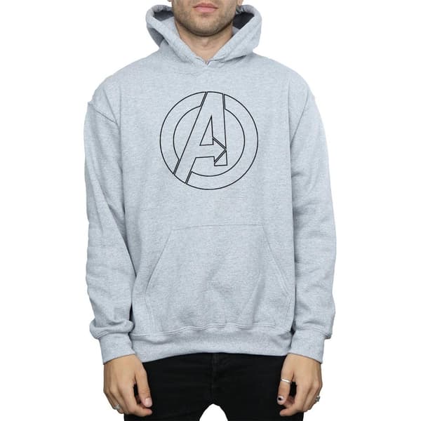 Marvel Herr Avengers Assemble A Logo Outline Huvtröja