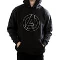 Miniatyrbild 3 av 5: Marvel Herr Avengers Assemble A Logo Outline Huvtröja