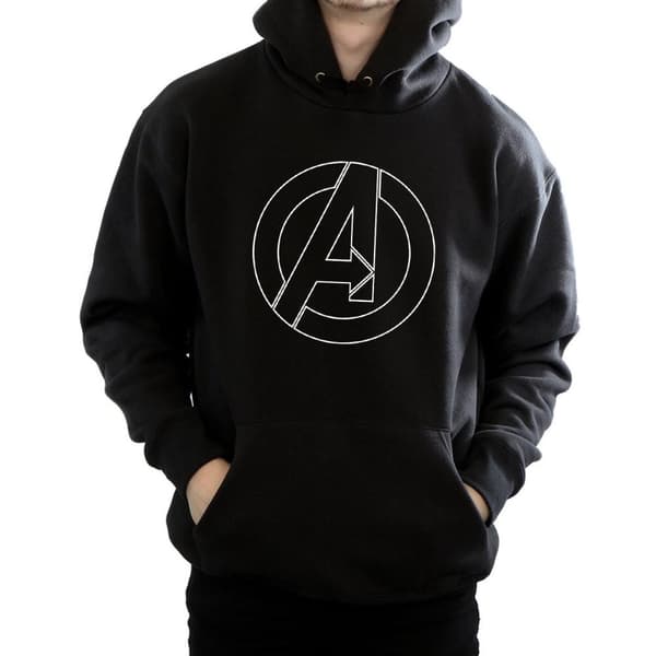 Marvel Herr Avengers Assemble A Logo Outline Huvtröja