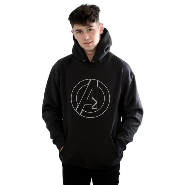 Marvel Herr Avengers Assemble A Logo Outline Huvtröja
