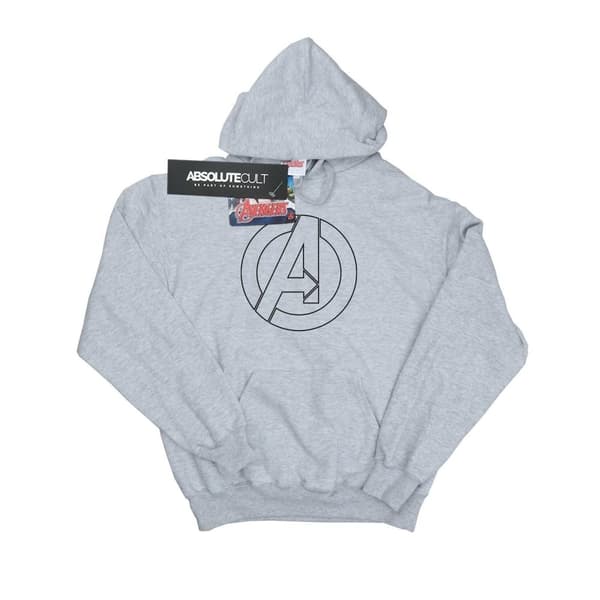 Marvel Herr Avengers Assemble A Logo Outline Huvtröja