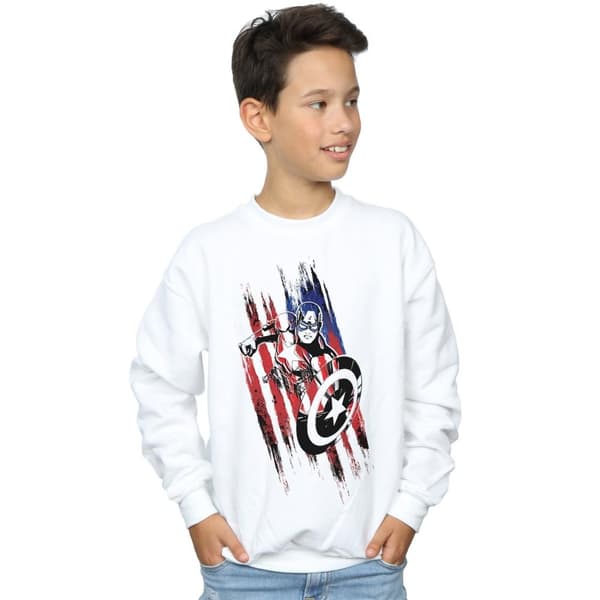 Marvel Boys Avengers Captain America Streaks Sweatshirt