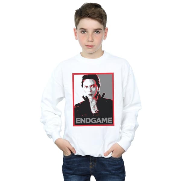 Marvel Boys Avengers Endgame Black Widow Poster Sweatshirt