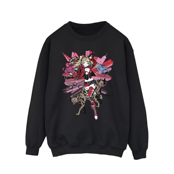 DC Comics Mens Harley Quinn Hyenas Sweatshirt