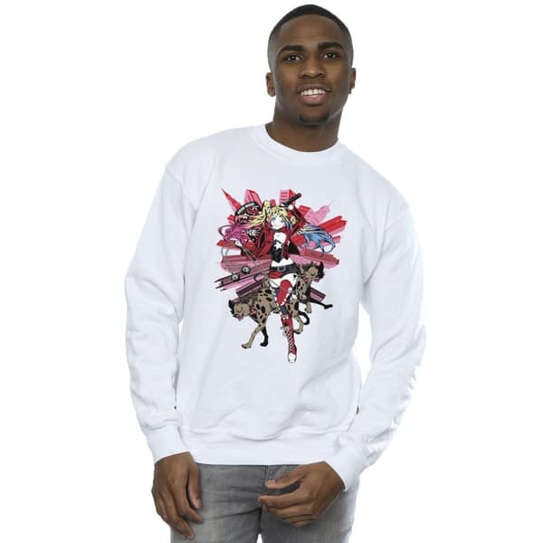 DC Comics Mens Harley Quinn Hyenas Sweatshirt
