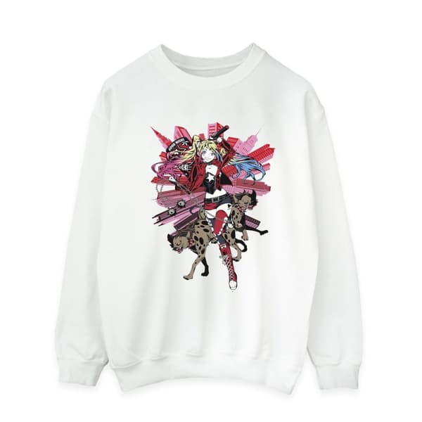 DC Comics Mens Harley Quinn Hyenas Sweatshirt