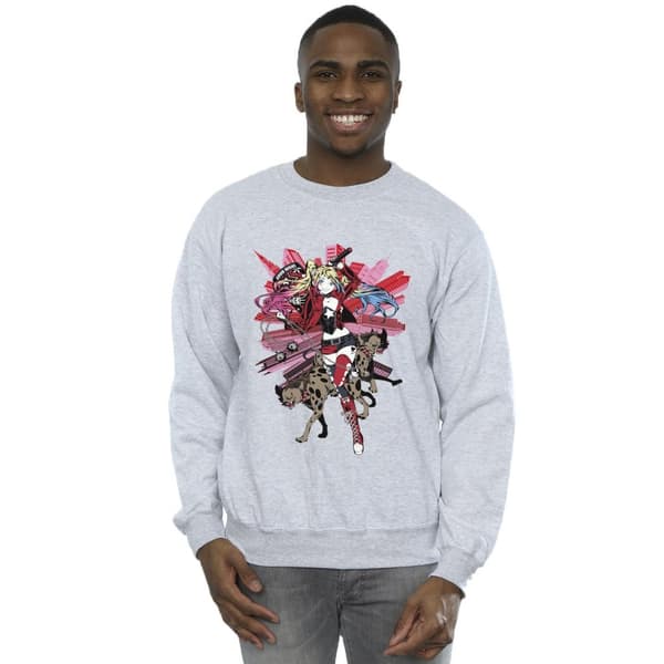 DC Comics Mens Harley Quinn Hyenas Sweatshirt