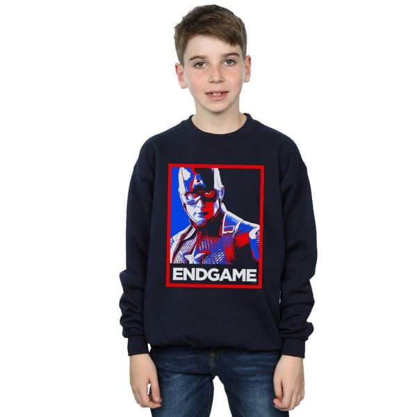 Marvel Pojkar Avengers Endgame Captain America Poster Sweatshirt