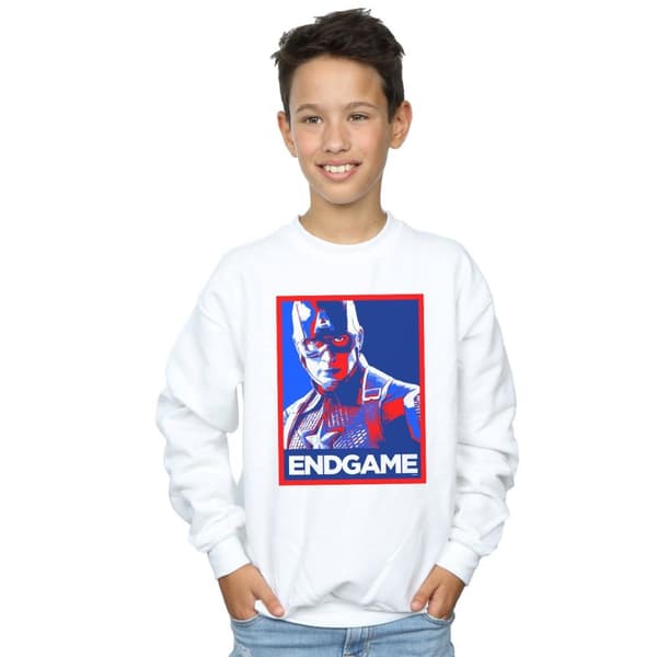 Marvel Boys Avengers Endgame Captain America Poster Sweatshirt