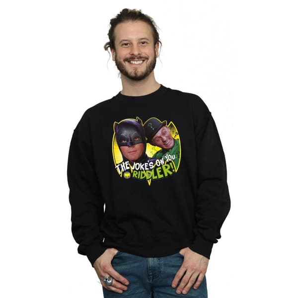 DC Comics Mens Batman TV Series The Riddler Joke Sweatshirt