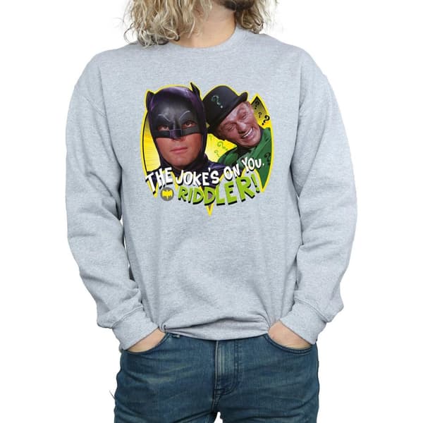 DC Comics Mens Batman TV Series The Riddler Joke Sweatshirt