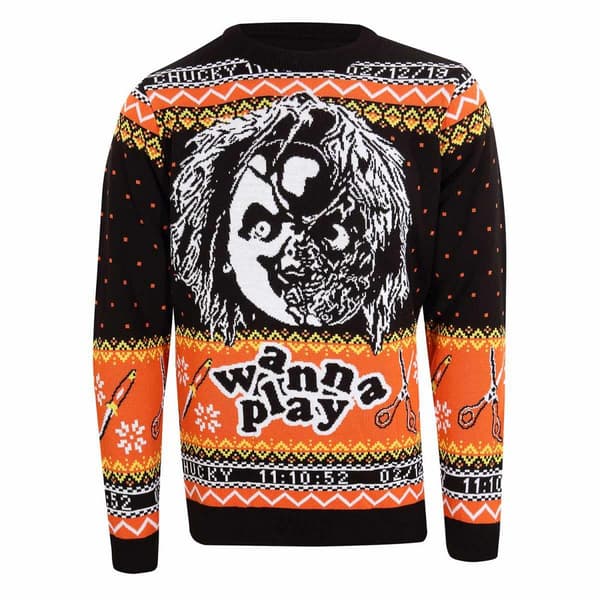 Childs Play Unisex Adult Chucky Knitted Sweatshirt