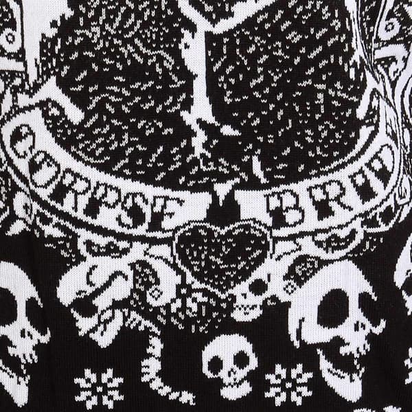 Corpse Bride Unisex Adult Skulls Knitted Sweatshirt