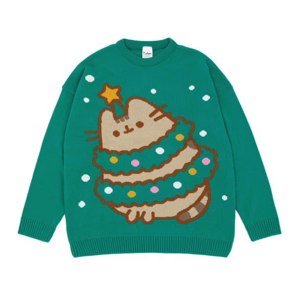 Pusheen Stickad jultröja för kvinnor/damer