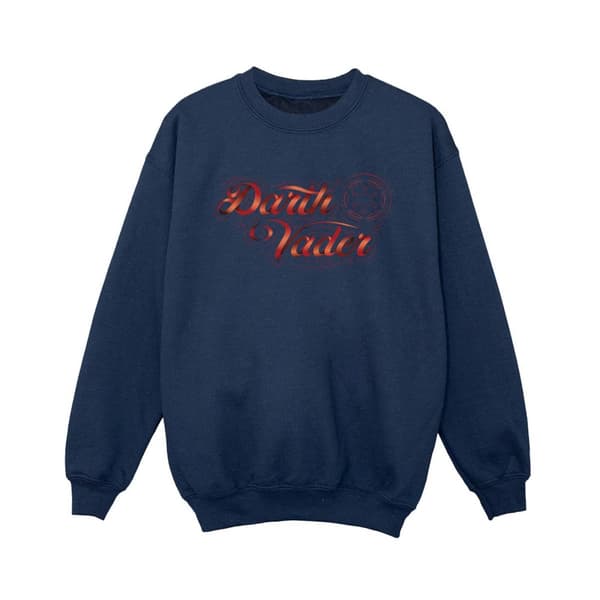 Star Wars Boys Obi-Wan Kenobi Darth Vader Ribbon Font Sweatshirt