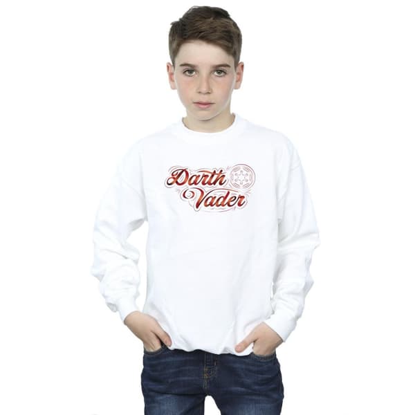 Star Wars Boys Obi-Wan Kenobi Darth Vader Ribbon Font Sweatshirt