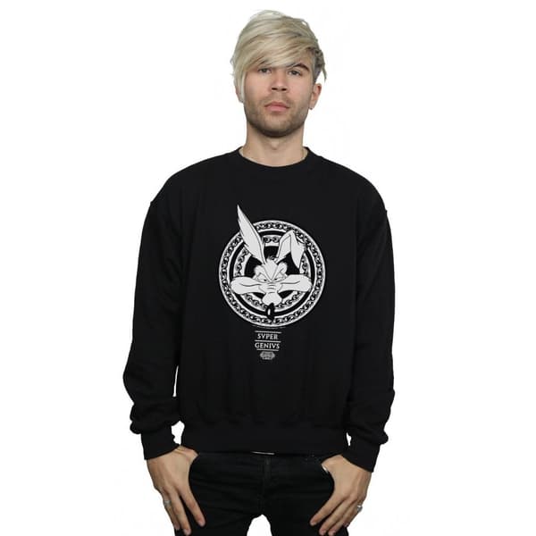Looney Tunes Mens Wile E Coyote Super Genius Sweatshirt