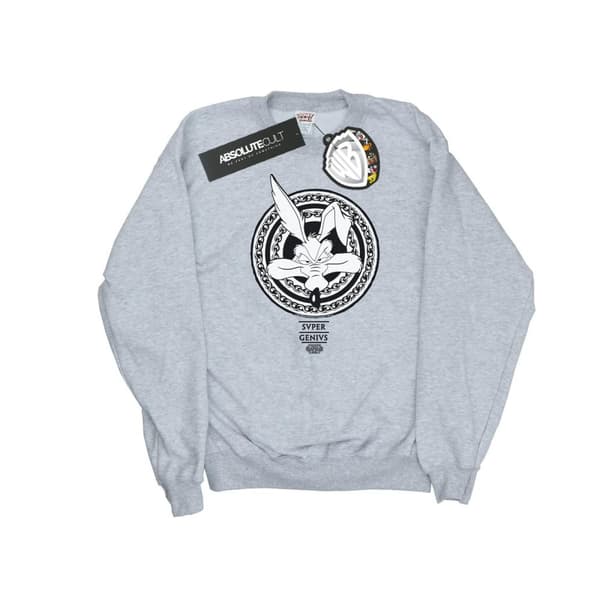 Looney Tunes Mens Wile E Coyote Super Genius Sweatshirt