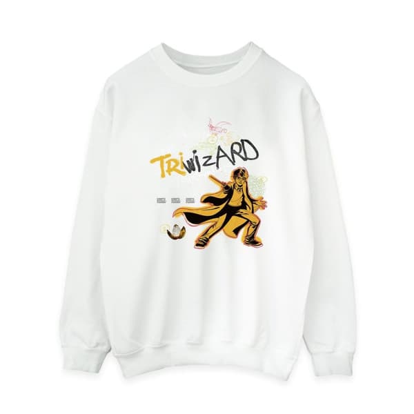 Harry Potter Sweatshirt med Triwizard-affisch för kvinnor/damer White XXL