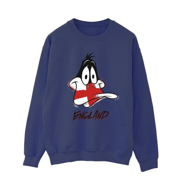 Looney Tunes Dam/Tjej Daffy England Face Sweatshirt