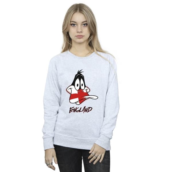 Looney Tunes Dam/Tjej Daffy England Face Sweatshirt