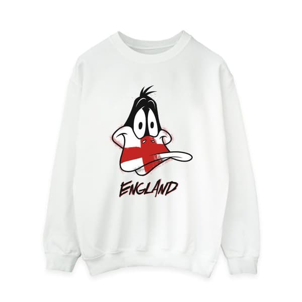 Looney Tunes Dam/Tjej Daffy England Face Sweatshirt
