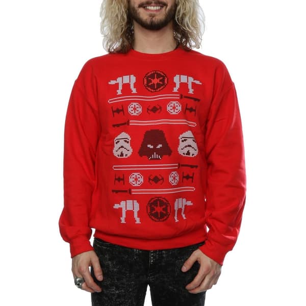 Star Wars Mens Christmas Imperial Fair Isle Sweatshirt