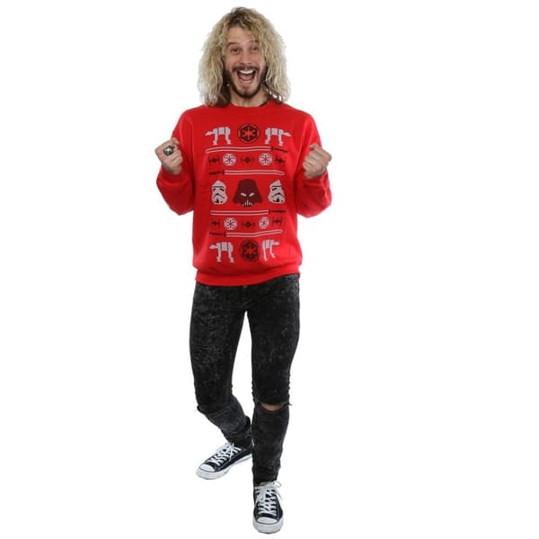Star Wars Mens Christmas Imperial Fair Isle Sweatshirt