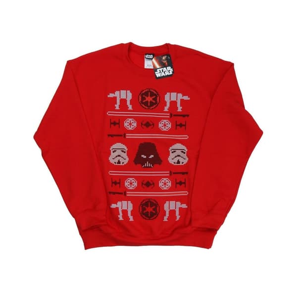 Star Wars Mens Christmas Imperial Fair Isle Sweatshirt