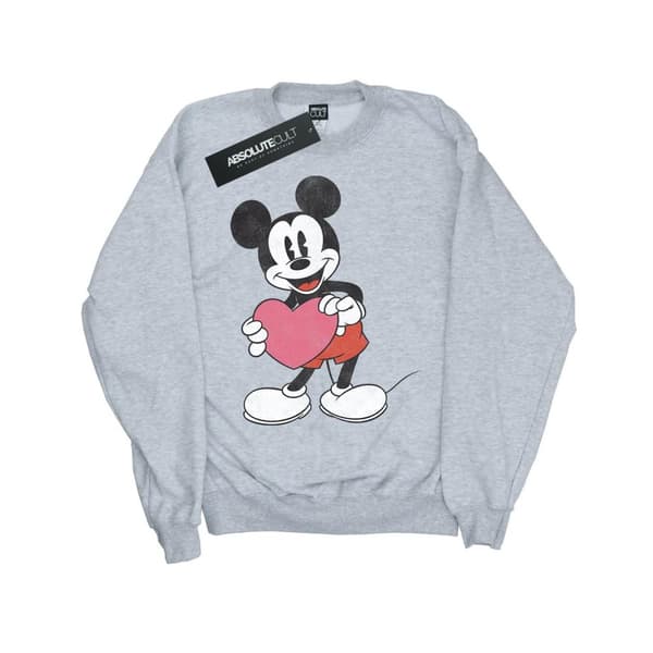 Disney Musse Pigg Alla hjärtans dag-tröja för pojkar Sports Grey 12-13 Years