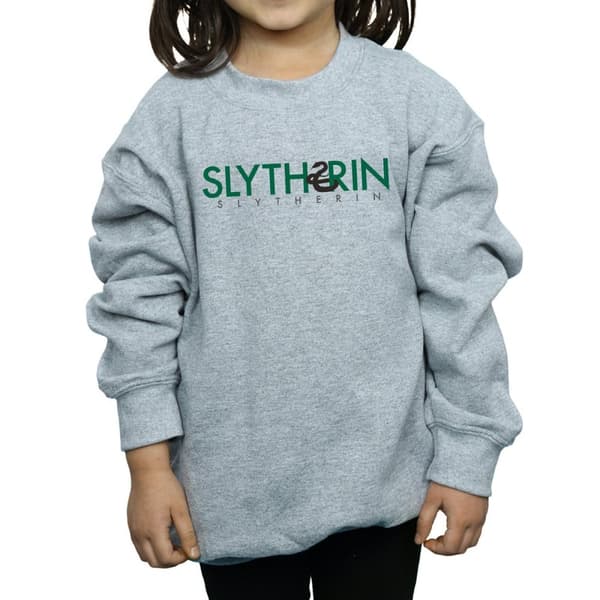 Harry Potter Girls Slytherin Text Sweatshirt