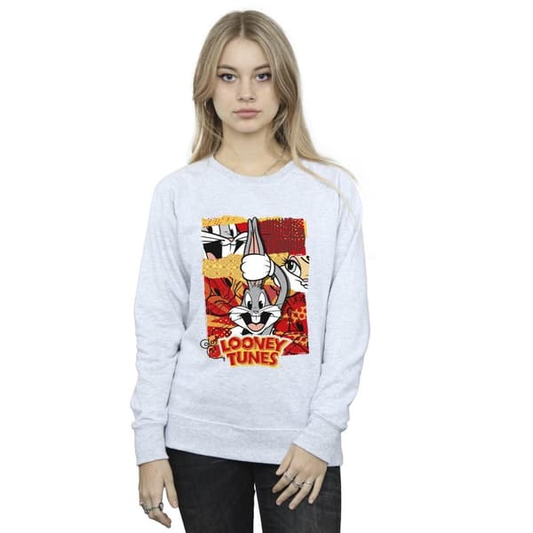 Looney Tunes Womens/Ladies Bugs Rabbit Comic New Year Sweatshirt