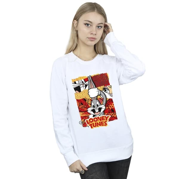 Looney Tunes Womens/Ladies Bugs Rabbit Comic New Year Sweatshirt