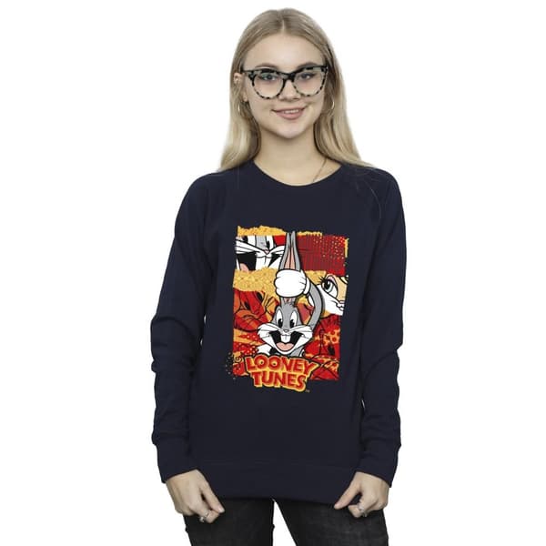 Looney Tunes Womens/Ladies Bugs Rabbit Comic New Year Sweatshirt