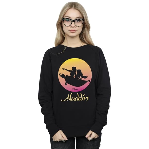 Disney Womens/Ladies Aladdin Flying Sunset Sweatshirt