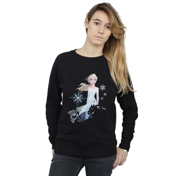 Disney Womens/Ladies Frozen 2 Elsa Nokk Silhouette Sweatshirt