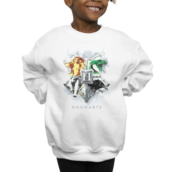 Harry Potter Girls Hogwarts Painted Crest Sweatshirt