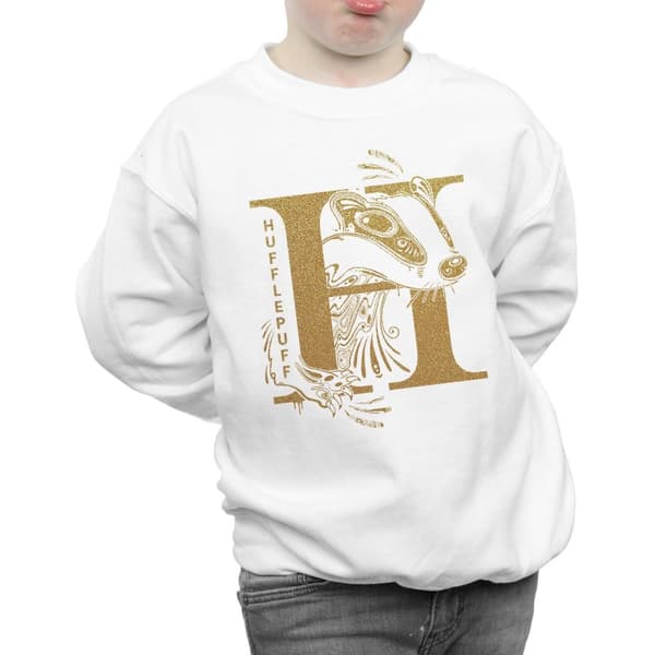 Harry Potter Hufflepuff Glitter Sweatshirt för pojkar