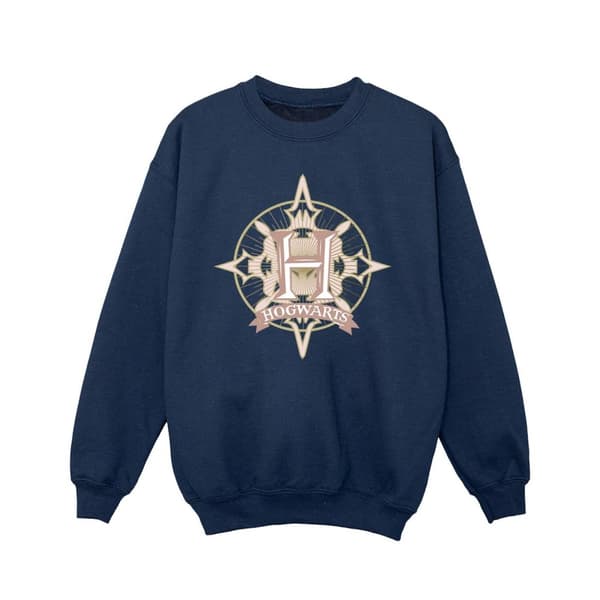 Harry Potter Girls Hogwarts Snowflake Sweatshirt Navy Blue 3-4 Years