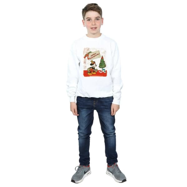 Disney Pojkar Musse Pigg Vintage Christmas Sweatshirt