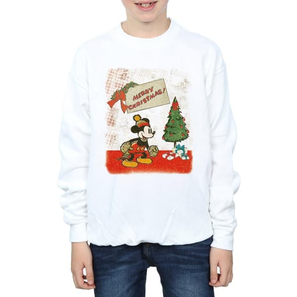 Disney Pojkar Musse Pigg Vintage Christmas Sweatshirt